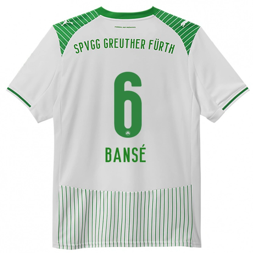 Danxen Hombre Camiseta Sacha Bansé #6 Blanco Verde 1ª Equipación 2025/26 La Camisa México