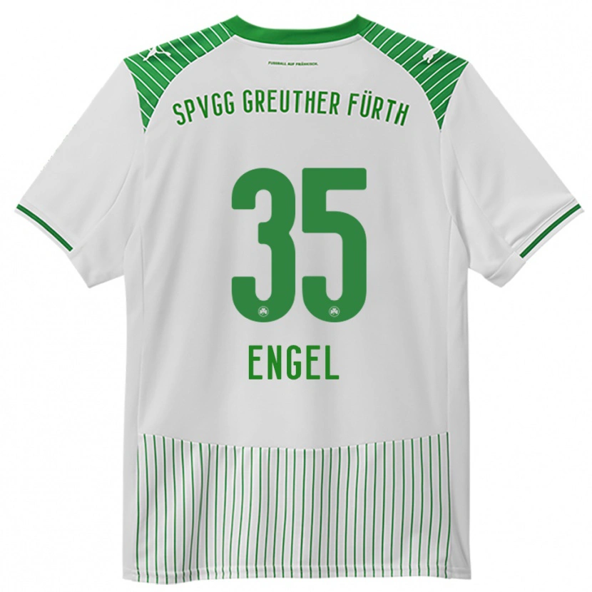 Danxen Hombre Camiseta Jakob Engel #35 Blanco Verde 1ª Equipación 2025/26 La Camisa México