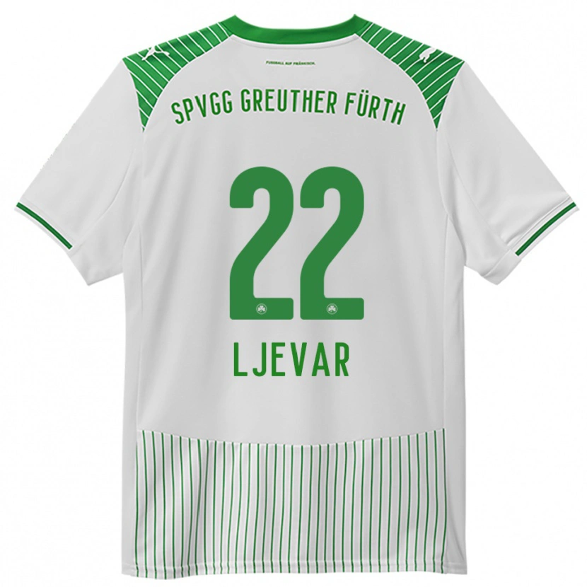 Danxen Hombre Camiseta Nico Ljevar #22 Blanco Verde 1ª Equipación 2025/26 La Camisa México