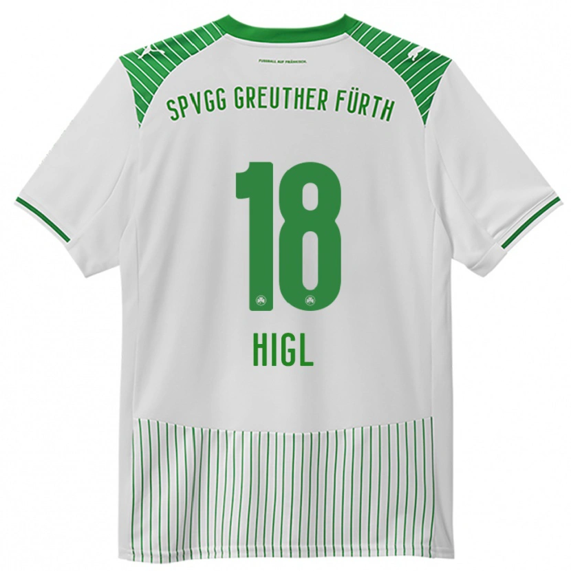 Danxen Hombre Camiseta Felix Higl #18 Blanco Verde 1ª Equipación 2025/26 La Camisa México