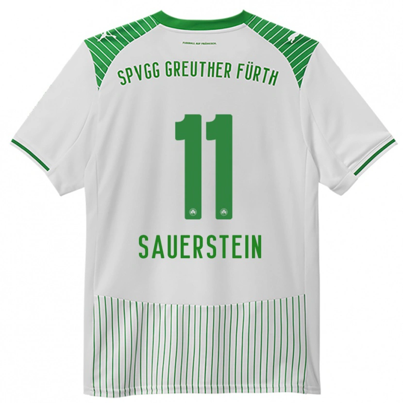 Danxen Hombre Camiseta Toni Sauerstein #11 Blanco Verde 1ª Equipación 2025/26 La Camisa México