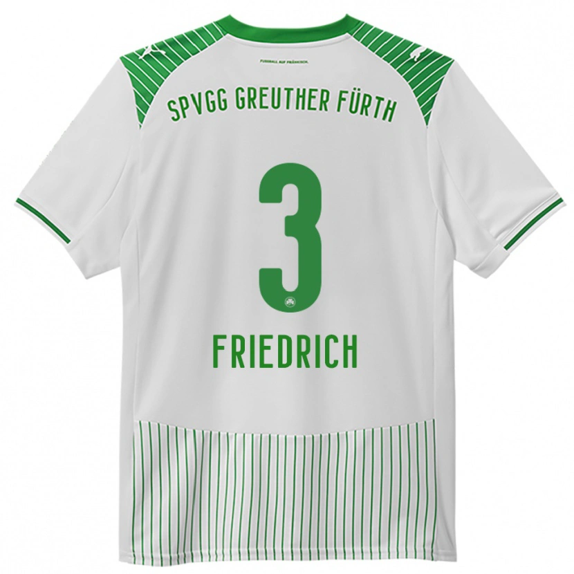 Danxen Hombre Camiseta Niklas Friedrich #3 Blanco Verde 1ª Equipación 2025/26 La Camisa México