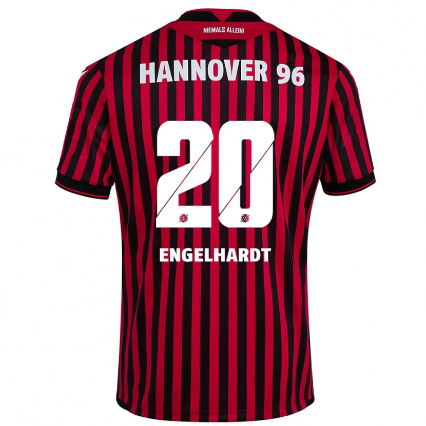 Danxen Hombre Camiseta Saskia Engelhardt #20 Rojo Negro 1ª Equipación 2025/26 La Camisa México