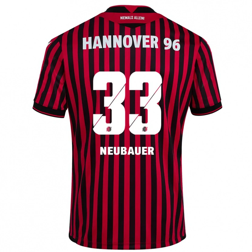 Danxen Hombre Camiseta Maurice Neubauer #33 Rojo Negro 1ª Equipación 2025/26 La Camisa México