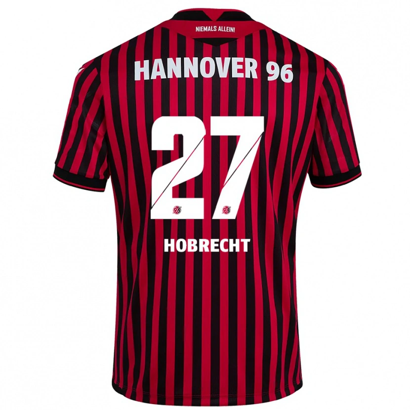 Danxen Hombre Camiseta Tom Hobrecht #27 Rojo Negro 1ª Equipación 2025/26 La Camisa México
