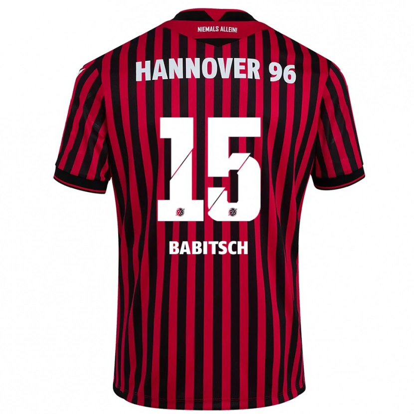 Danxen Hombre Camiseta Alexander Babitsch #15 Rojo Negro 1ª Equipación 2025/26 La Camisa México
