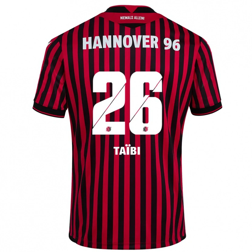 Danxen Hombre Camiseta Waniss Taïbi #26 Rojo Negro 1ª Equipación 2025/26 La Camisa México
