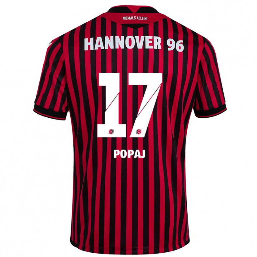 Danxen Hombre Camiseta Erisa Popaj #17 Rojo Negro 1ª Equipación 2025/26 La Camisa México
