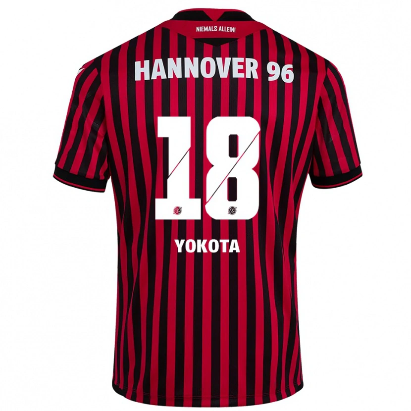 Danxen Hombre Camiseta Daisuke Yokota #18 Rojo Negro 1ª Equipación 2025/26 La Camisa México