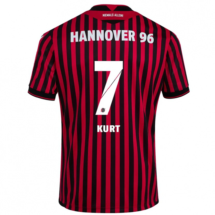 Danxen Hombre Camiseta Taycan Kurt #7 Rojo Negro 1ª Equipación 2025/26 La Camisa México