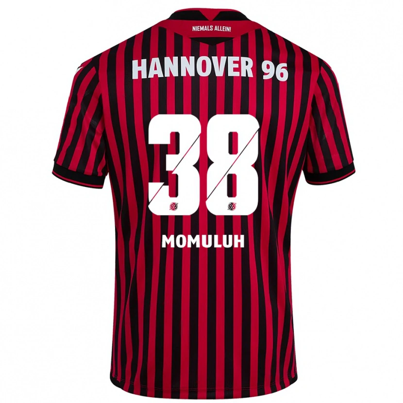 Danxen Hombre Camiseta Monju Momuluh #38 Rojo Negro 1ª Equipación 2025/26 La Camisa México