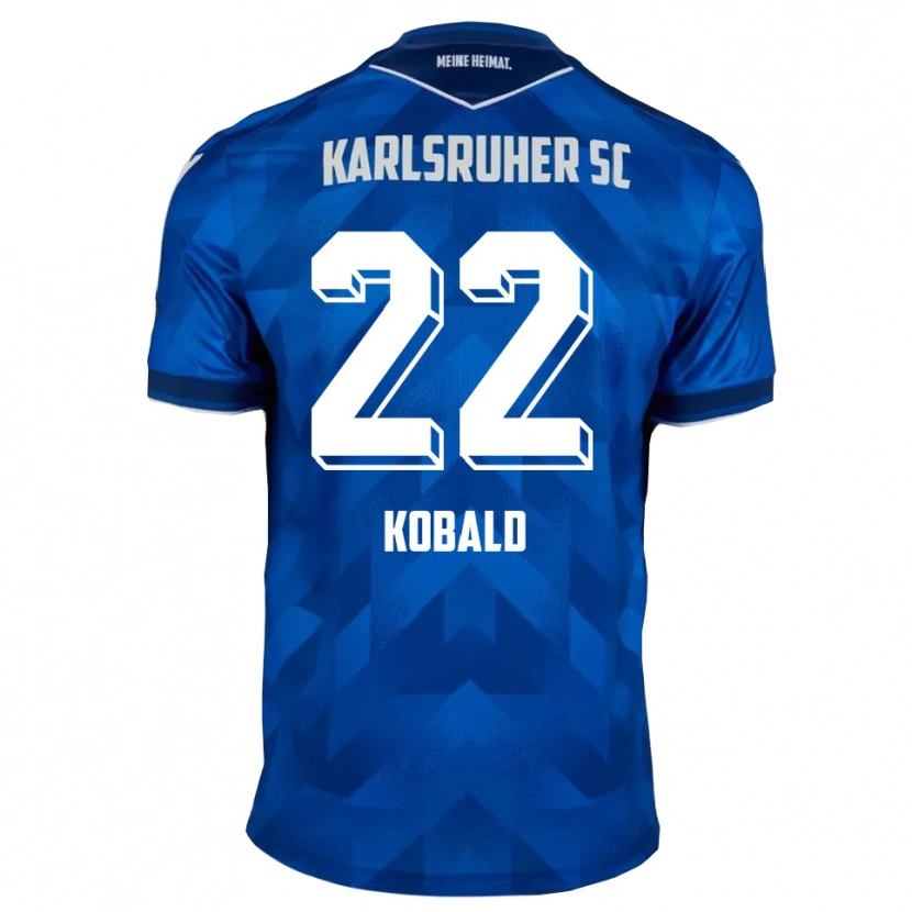 Danxen Hombre Camiseta Christoph Kobald #22 Azul Blanco 1ª Equipación 2025/26 La Camisa México
