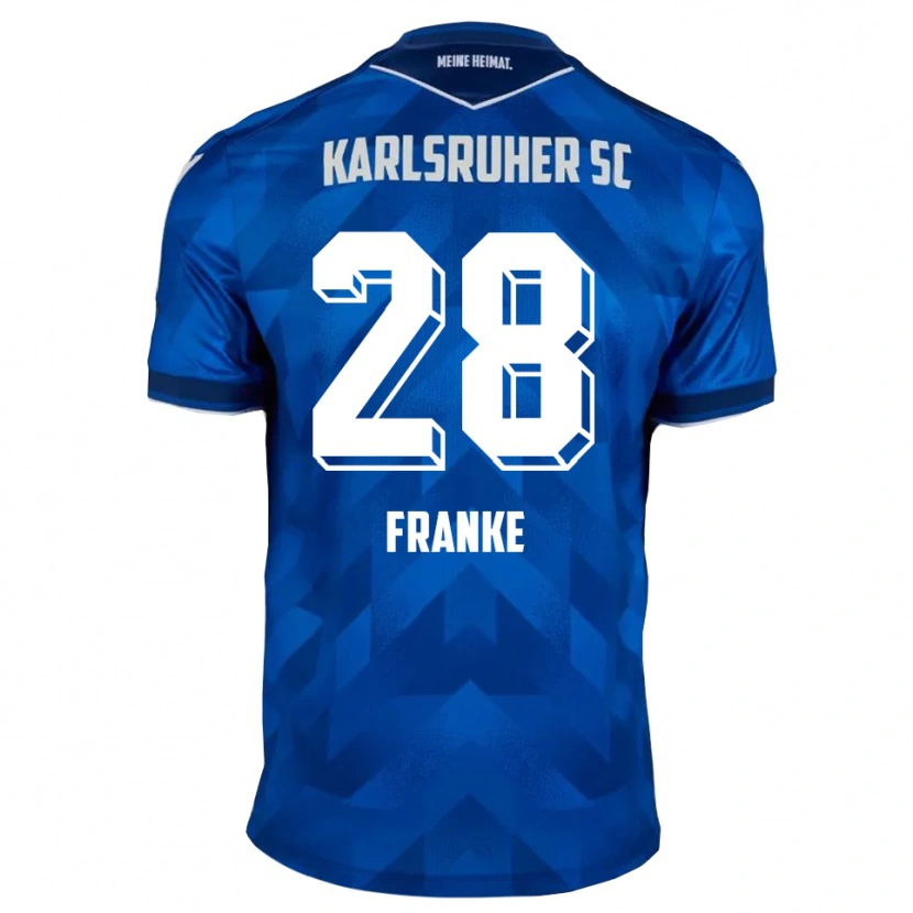 Danxen Hombre Camiseta Marcel Franke #28 Azul Blanco 1ª Equipación 2025/26 La Camisa México