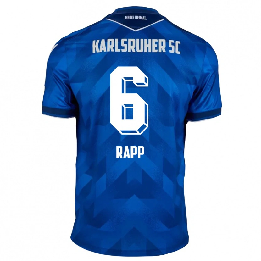 Danxen Hombre Camiseta Nicolai Rapp #6 Azul Blanco 1ª Equipación 2025/26 La Camisa México