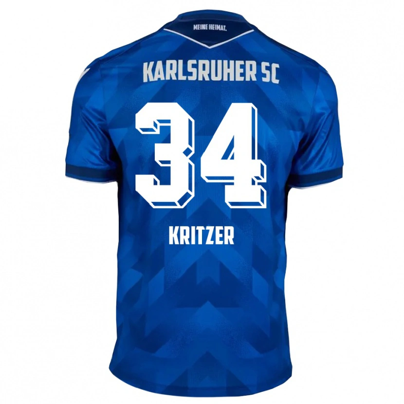 Danxen Hombre Camiseta Mateo Kritzer #34 Azul Blanco 1ª Equipación 2025/26 La Camisa México