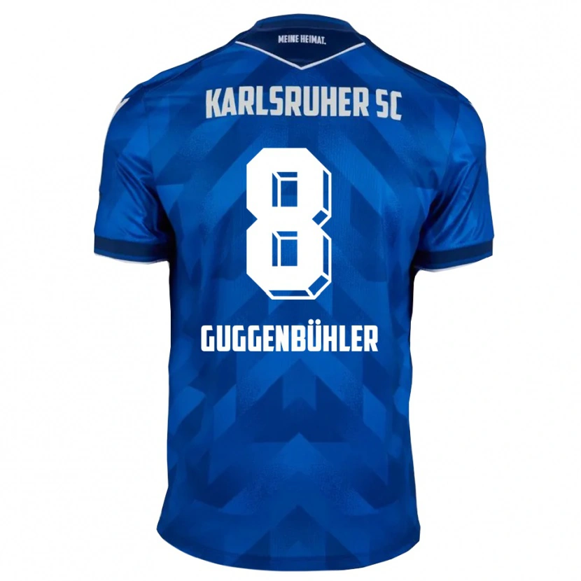 Danxen Hombre Camiseta Simon Guggenbühler #8 Azul Blanco 1ª Equipación 2025/26 La Camisa México