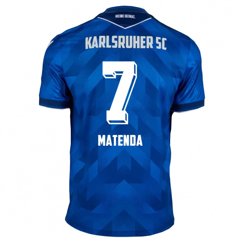 Danxen Hombre Camiseta Toni Matenda #7 Azul Blanco 1ª Equipación 2025/26 La Camisa México