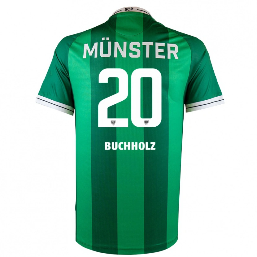 Danxen Hombre Camiseta Julius Buchholz #20 Verde Blanco 1ª Equipación 2025/26 La Camisa México