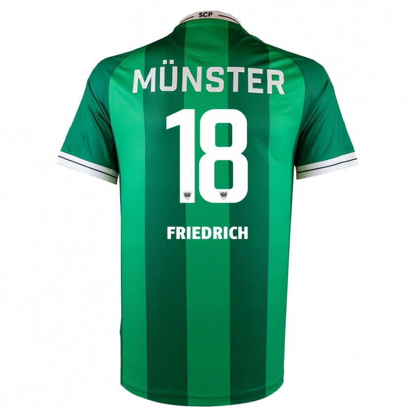Danxen Hombre Camiseta Alexander Friedrich #18 Verde Blanco 1ª Equipación 2025/26 La Camisa México