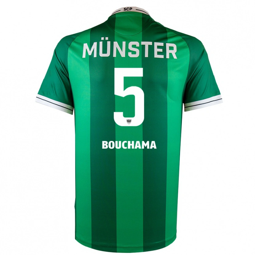 Danxen Hombre Camiseta Yassine Bouchama #5 Verde Blanco 1ª Equipación 2025/26 La Camisa México