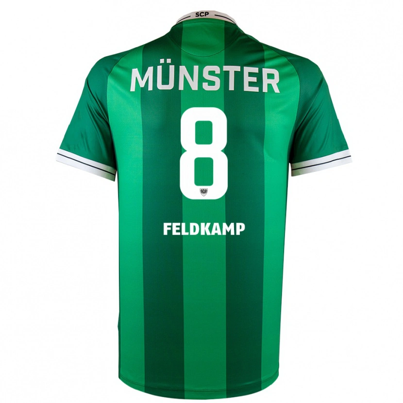 Danxen Hombre Camiseta Noah Feldkamp #8 Verde Blanco 1ª Equipación 2025/26 La Camisa México