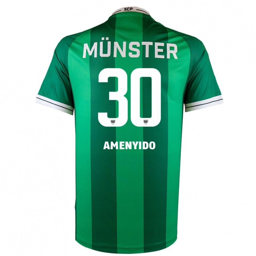 Danxen Hombre Camiseta Etienne Amenyido #30 Verde Blanco 1ª Equipación 2025/26 La Camisa México
