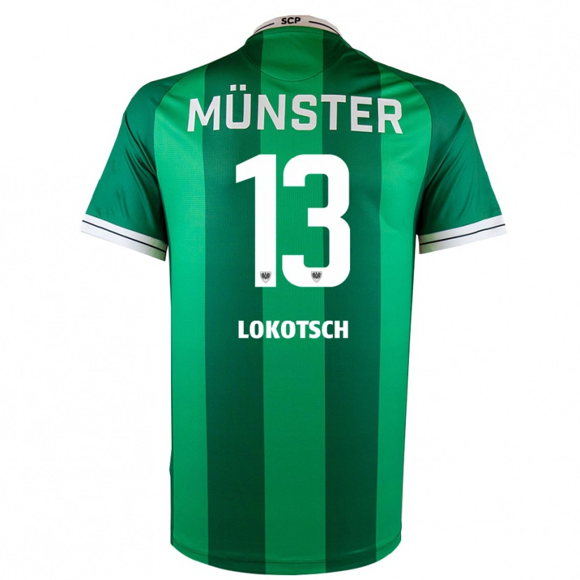 Danxen Hombre Camiseta Lars Lokotsch #13 Verde Blanco 1ª Equipación 2025/26 La Camisa México