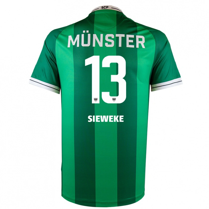 Danxen Hombre Camiseta Henri Sieweke #13 Verde Blanco 1ª Equipación 2025/26 La Camisa México