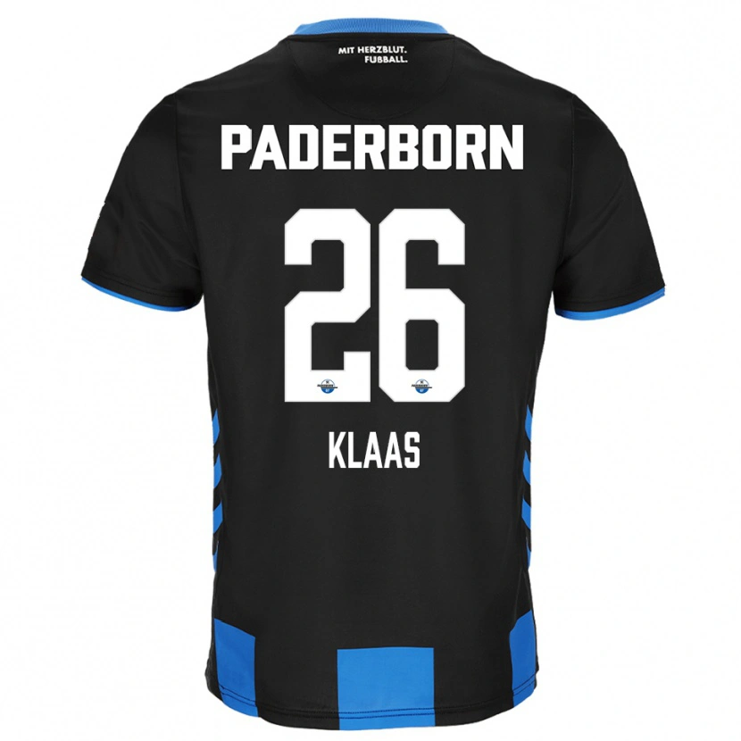 Danxen Hombre Camiseta Sebastian Klaas #26 Negro Azul 1ª Equipación 2025/26 La Camisa México