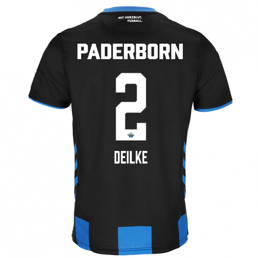 Danxen Hombre Camiseta Flemming Deilke #2 Negro Azul 1ª Equipación 2025/26 La Camisa México