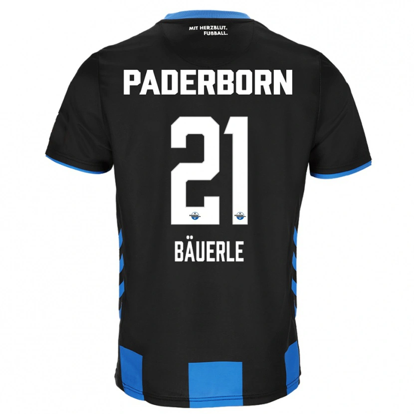 Danxen Hombre Camiseta Anton Bäuerle #21 Negro Azul 1ª Equipación 2025/26 La Camisa México