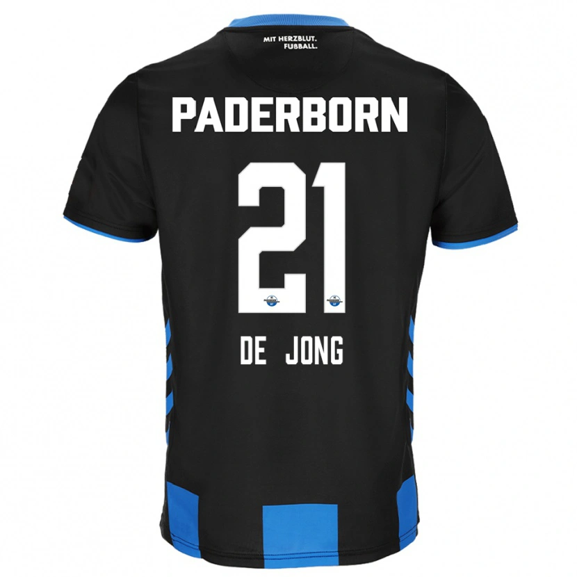 Danxen Hombre Camiseta Travis De Jong #21 Negro Azul 1ª Equipación 2025/26 La Camisa México