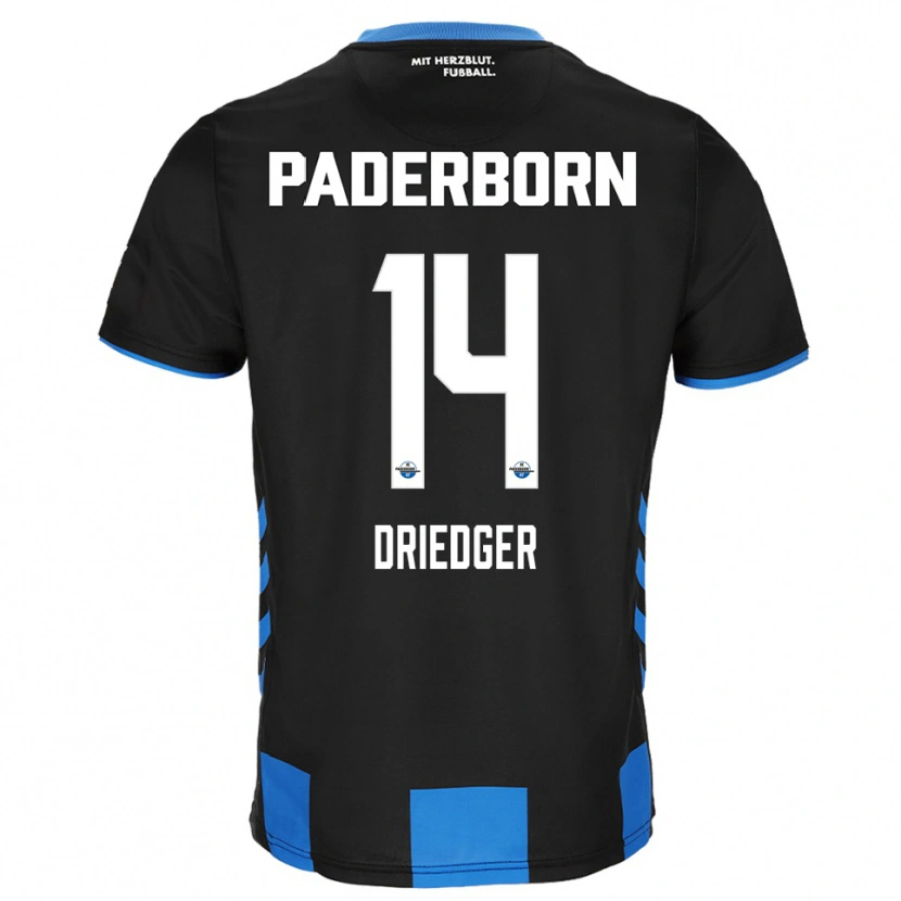 Danxen Hombre Camiseta Julian Driedger #14 Negro Azul 1ª Equipación 2025/26 La Camisa México