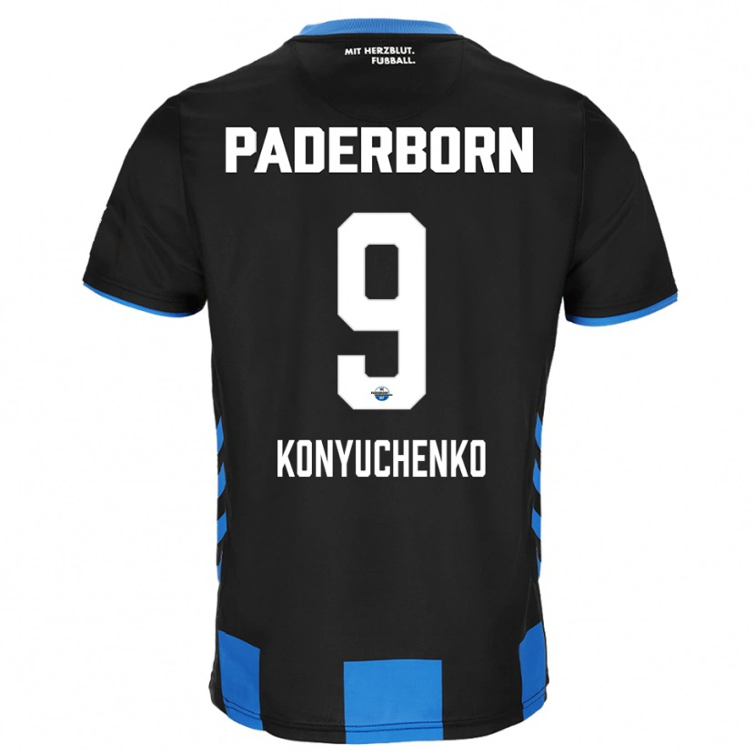 Danxen Hombre Camiseta Yehor Konyuchenko #9 Negro Azul 1ª Equipación 2025/26 La Camisa México