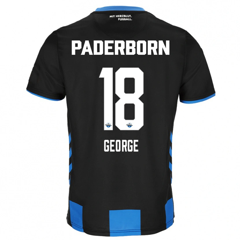 Danxen Hombre Camiseta Kayonte Kaheim Karim George #18 Negro Azul 1ª Equipación 2025/26 La Camisa México