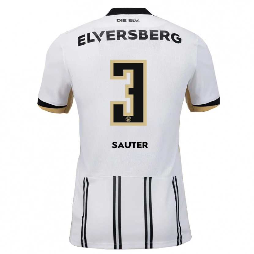 Danxen Hombre Camiseta Luca Sauter #3 Blanco Negro 1ª Equipación 2025/26 La Camisa México