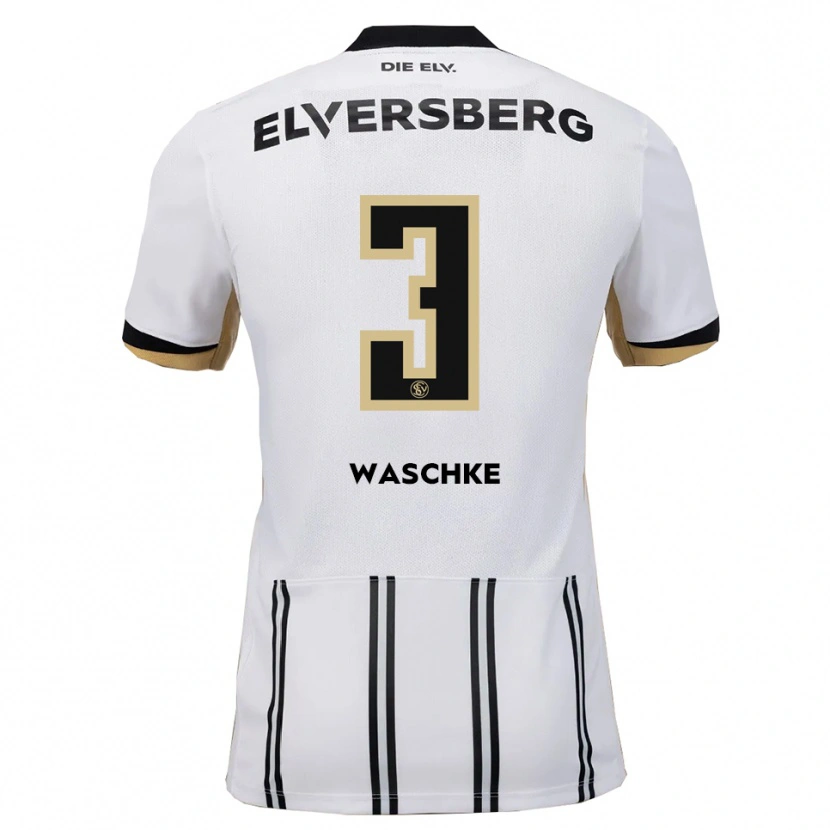 Danxen Hombre Camiseta Finn Waschke #3 Blanco Negro 1ª Equipación 2025/26 La Camisa México