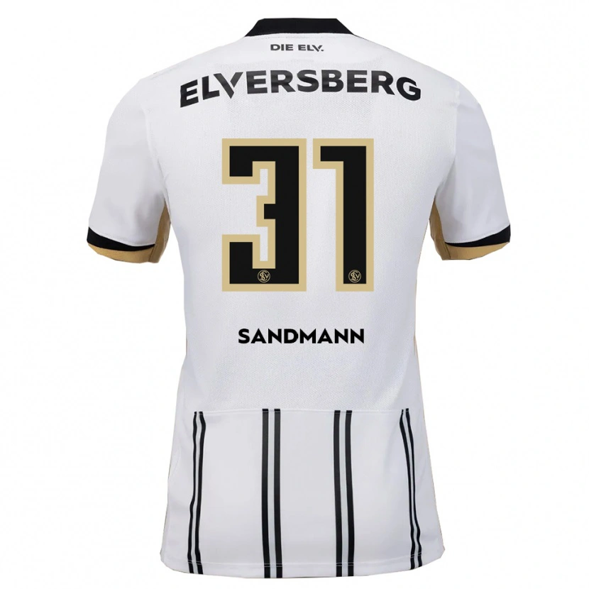 Danxen Hombre Camiseta Amanda Sandmann #31 Blanco Negro 1ª Equipación 2025/26 La Camisa México
