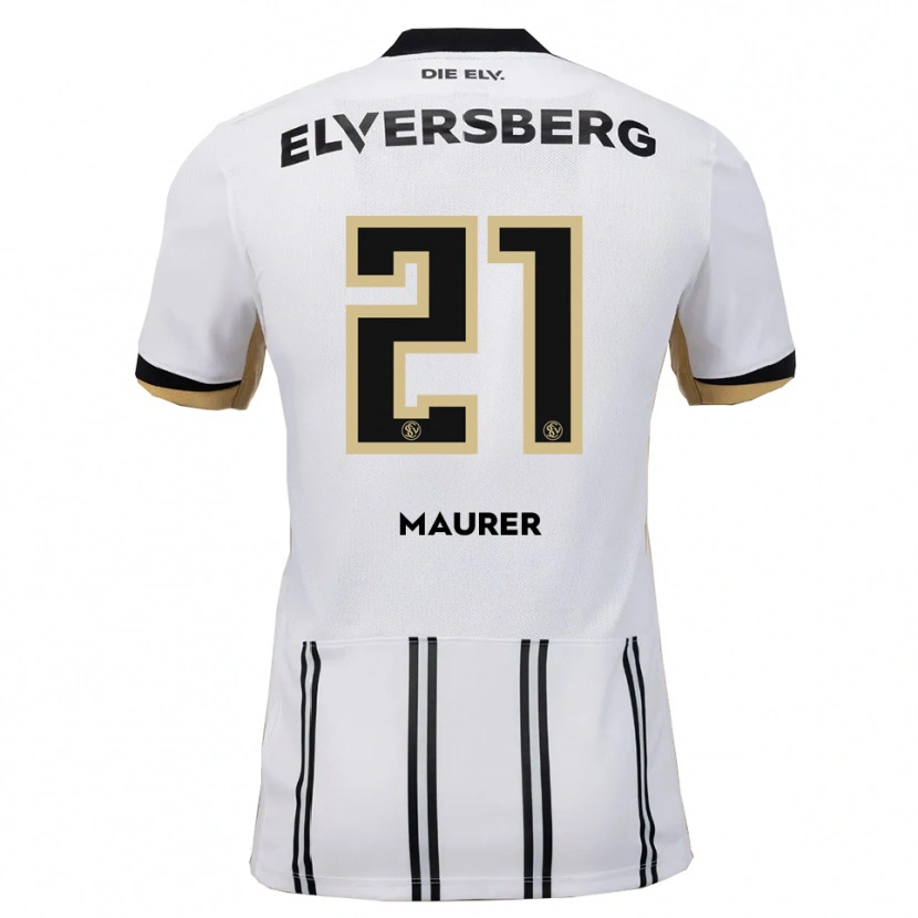 Danxen Hombre Camiseta Kine Maurer #21 Blanco Negro 1ª Equipación 2025/26 La Camisa México