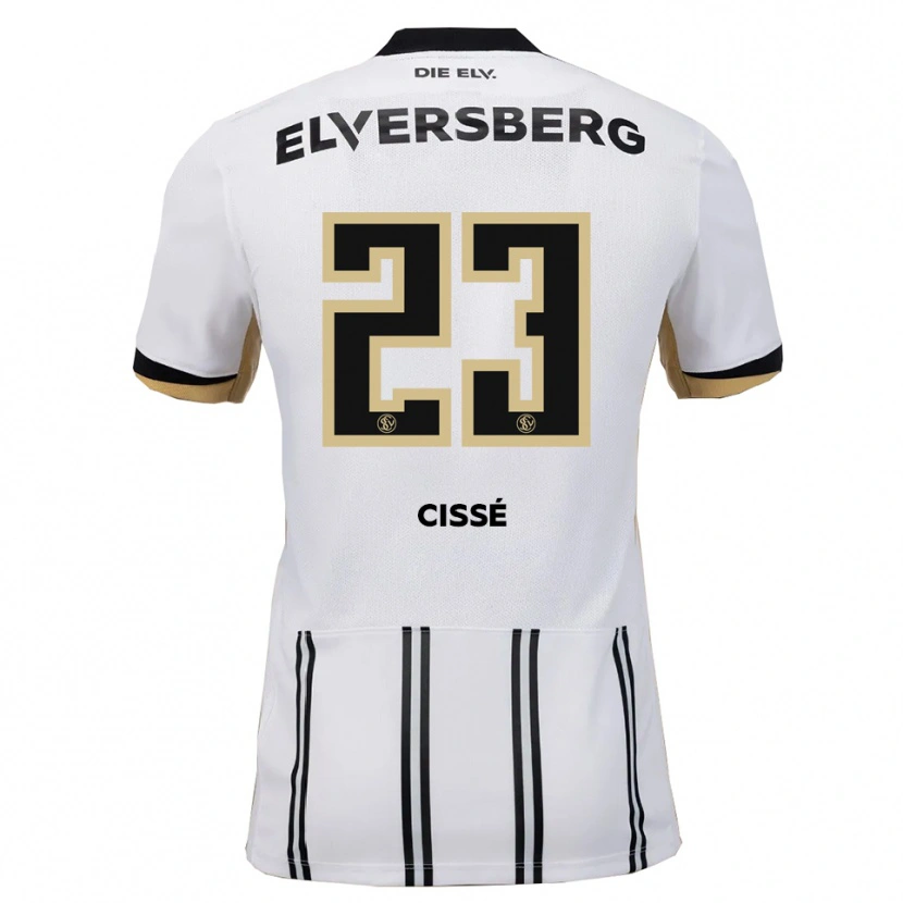 Danxen Hombre Camiseta Salif Cissé #23 Blanco Negro 1ª Equipación 2025/26 La Camisa México