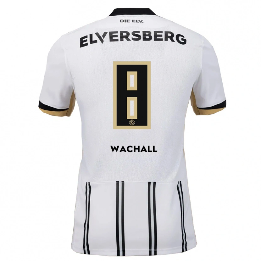 Danxen Hombre Camiseta Tim Wachall #8 Blanco Negro 1ª Equipación 2025/26 La Camisa México