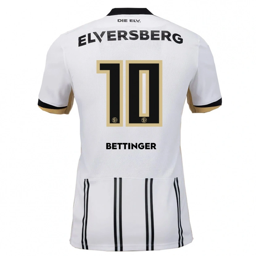 Danxen Hombre Camiseta Pierre Bettinger #10 Blanco Negro 1ª Equipación 2025/26 La Camisa México