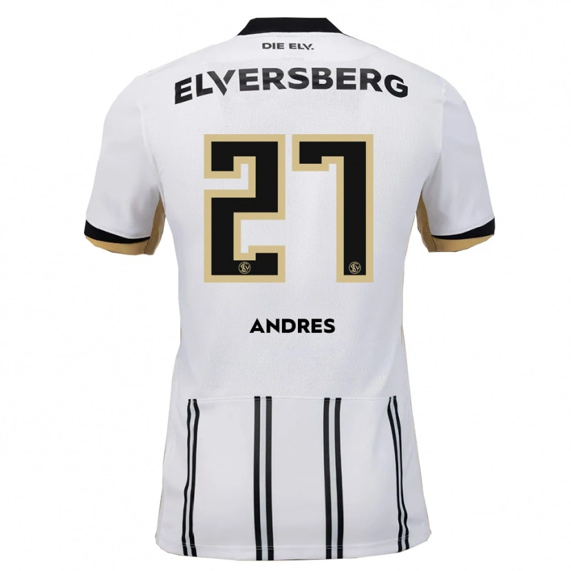 Danxen Hombre Camiseta Alissa Andres #27 Blanco Negro 1ª Equipación 2025/26 La Camisa México