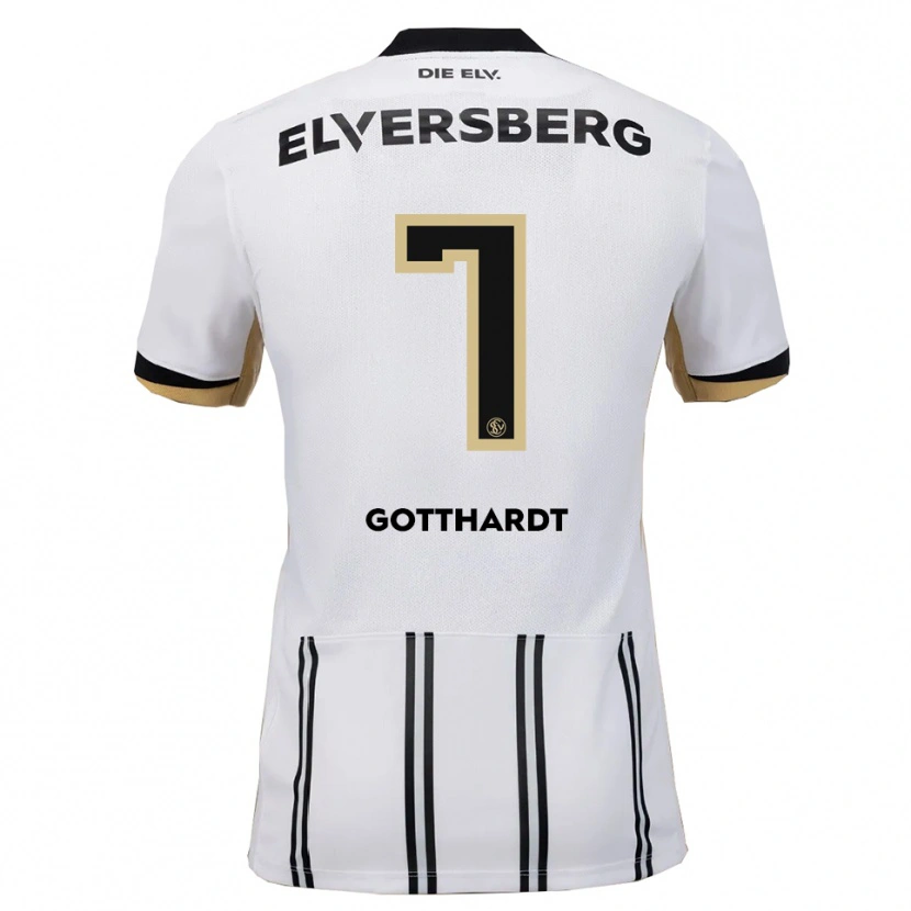 Danxen Hombre Camiseta Tim Gotthardt #7 Blanco Negro 1ª Equipación 2025/26 La Camisa México