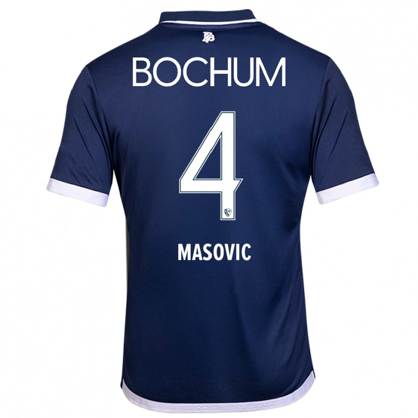 Danxen Hombre Camiseta Erhan Masovic #4 Azul Marino Blanco 1ª Equipación 2025/26 La Camisa México