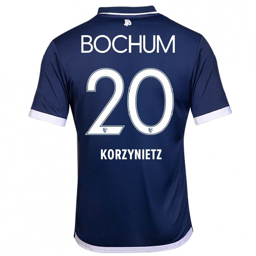 Danxen Hombre Camiseta Jaden Korzynietz #20 Azul Marino Blanco 1ª Equipación 2025/26 La Camisa México