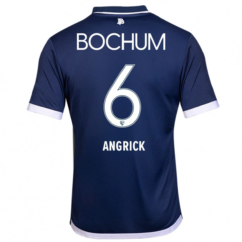 Danxen Hombre Camiseta Janine Angrick #6 Azul Marino Blanco 1ª Equipación 2025/26 La Camisa México