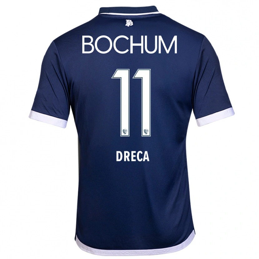 Danxen Hombre Camiseta Benjamin Dreca #11 Azul Marino Blanco 1ª Equipación 2025/26 La Camisa México