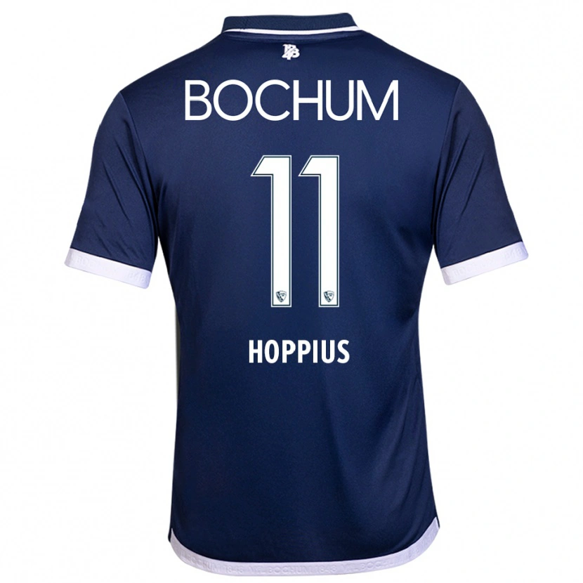 Danxen Hombre Camiseta Dörthe Hoppius #11 Azul Marino Blanco 1ª Equipación 2025/26 La Camisa México