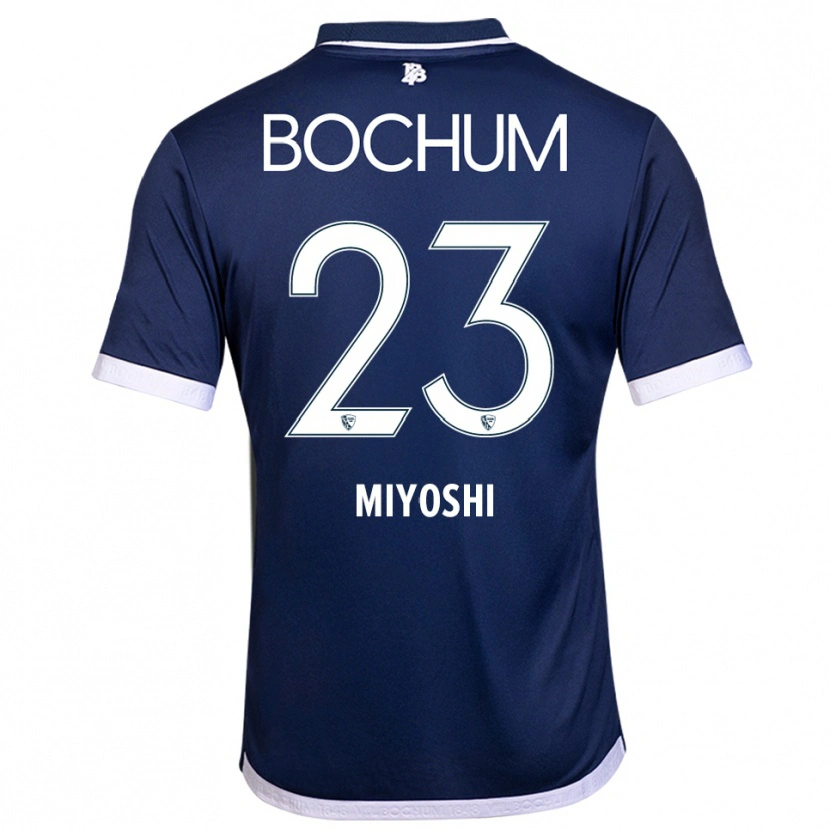 Danxen Hombre Camiseta Koji Miyoshi #23 Azul Marino Blanco 1ª Equipación 2025/26 La Camisa México